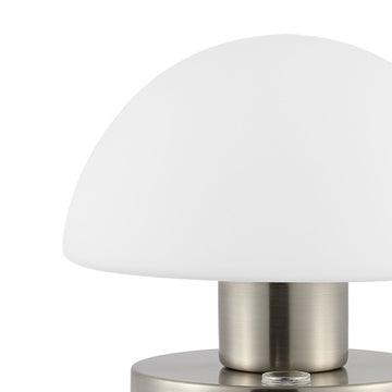 Zoe 5.75" Bohemian Farmhouse Iron Rechargeable Integrated LED Table Lamp - JONATHAN Y